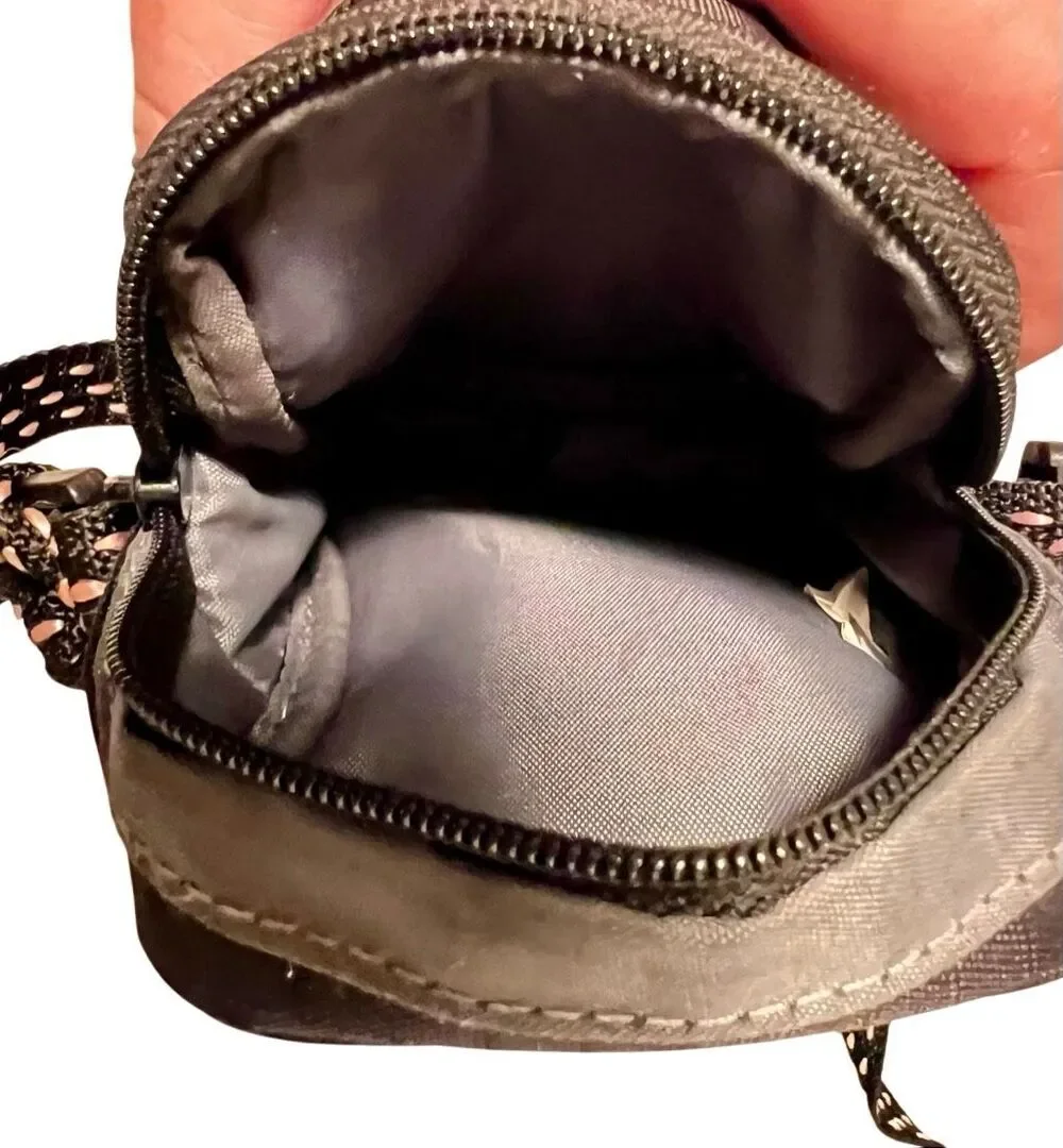 Samsonite Black Compact Camera Bag Phone Case Black and Pink Crossbody Strap